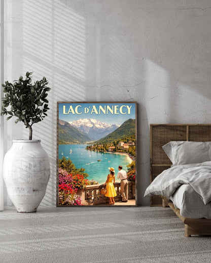 Affiche imprimée Lac d’Annecy – Poster Alpes & Montagnes, Décoration Murale Nature, Idée Cadeau Voyage Haute-Savoie