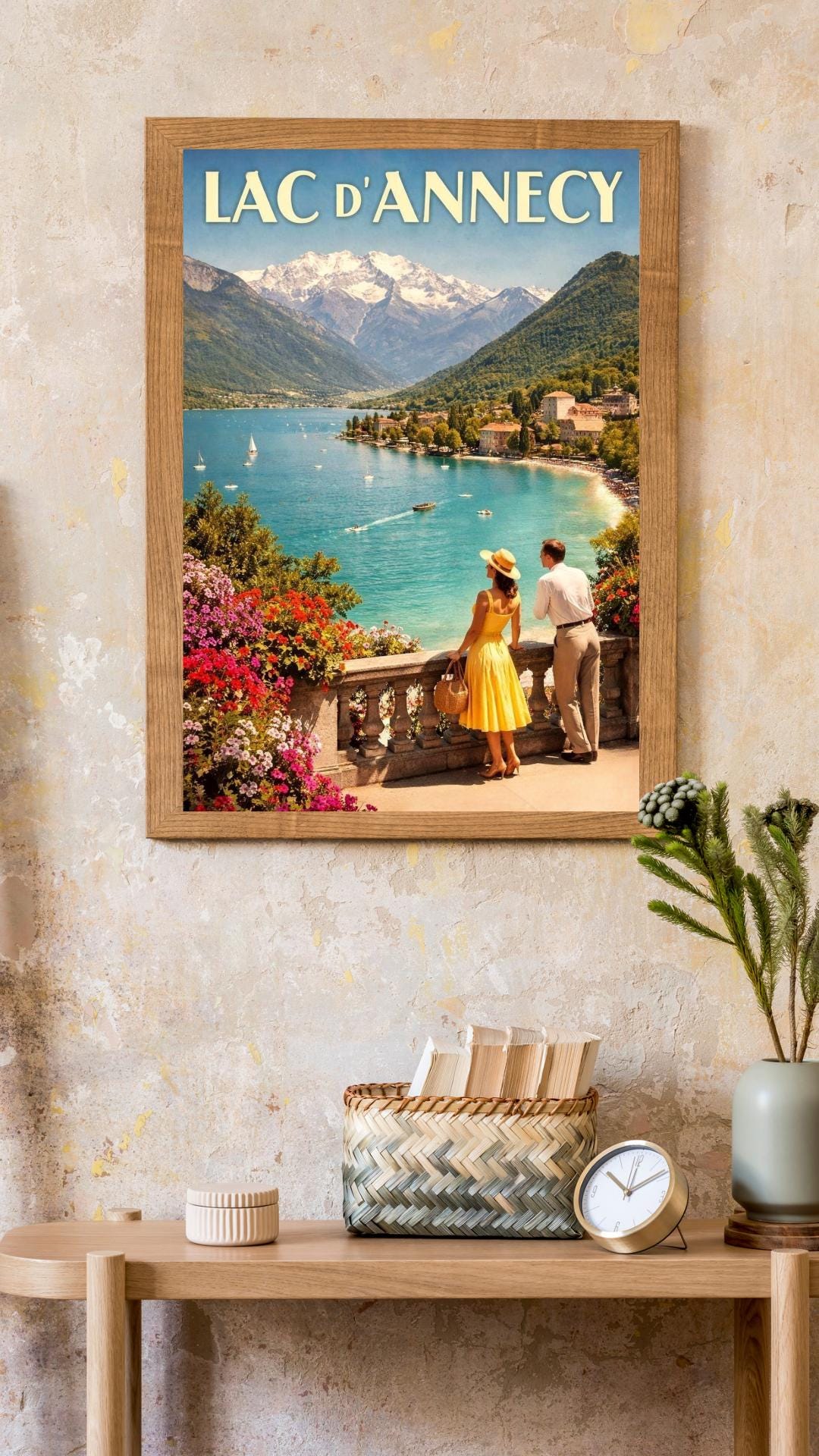 Affiche imprimée Lac d’Annecy – Poster Alpes & Montagnes, Décoration Murale Nature, Idée Cadeau Voyage Haute-Savoie