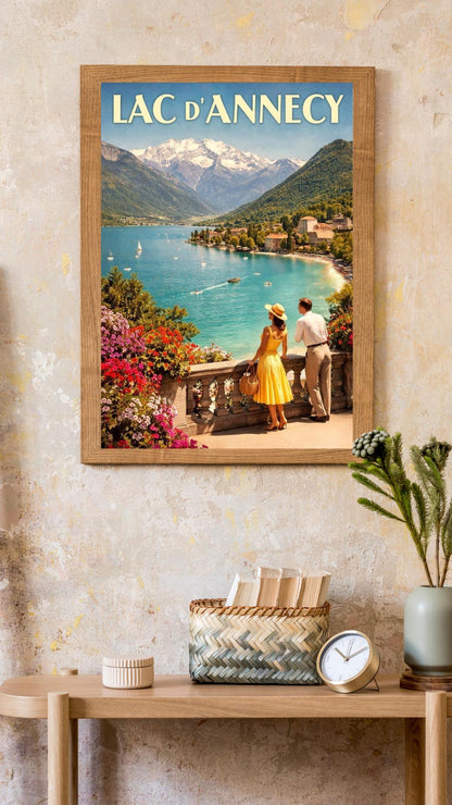 Affiche imprimée Lac d’Annecy – Poster Alpes & Montagnes, Décoration Murale Nature, Idée Cadeau Voyage Haute-Savoie