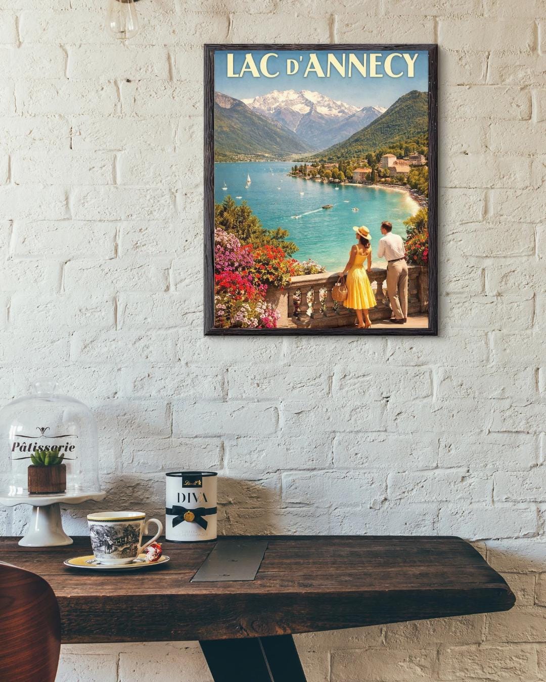 Affiche imprimée Lac d’Annecy – Poster Alpes & Montagnes, Décoration Murale Nature, Idée Cadeau Voyage Haute-Savoie