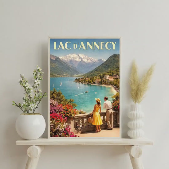 Affiche imprimée Lac d’Annecy – Poster Alpes & Montagnes, Décoration Murale Nature, Idée Cadeau Voyage Haute-Savoie
