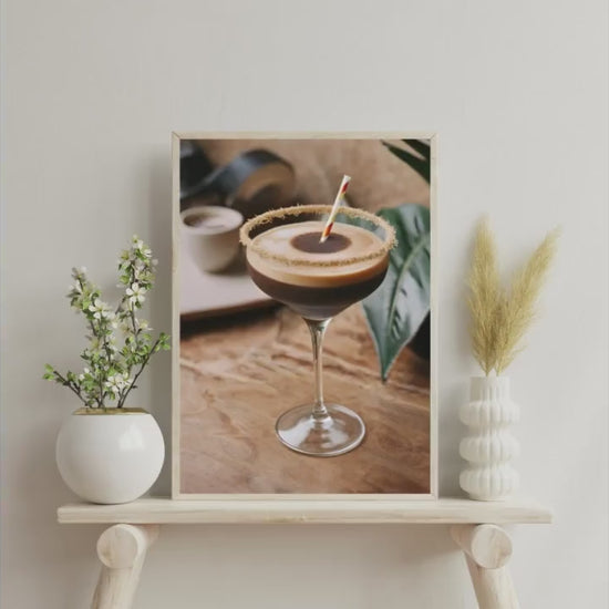 Espresso Martini Digital Poster, Cocktail Illustration, Drink Poster, Kitchen Wall Art, Home/Bar Decoration, A2 Format: 42 x 59.4 cm