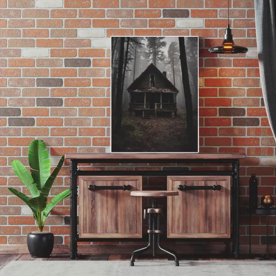 Affiche Imprimée A3 Qualité Premium - Horreur & Maison Hantée, Art Mural Halloween, Illustration, Poster Automne, Décoration Murale Maison