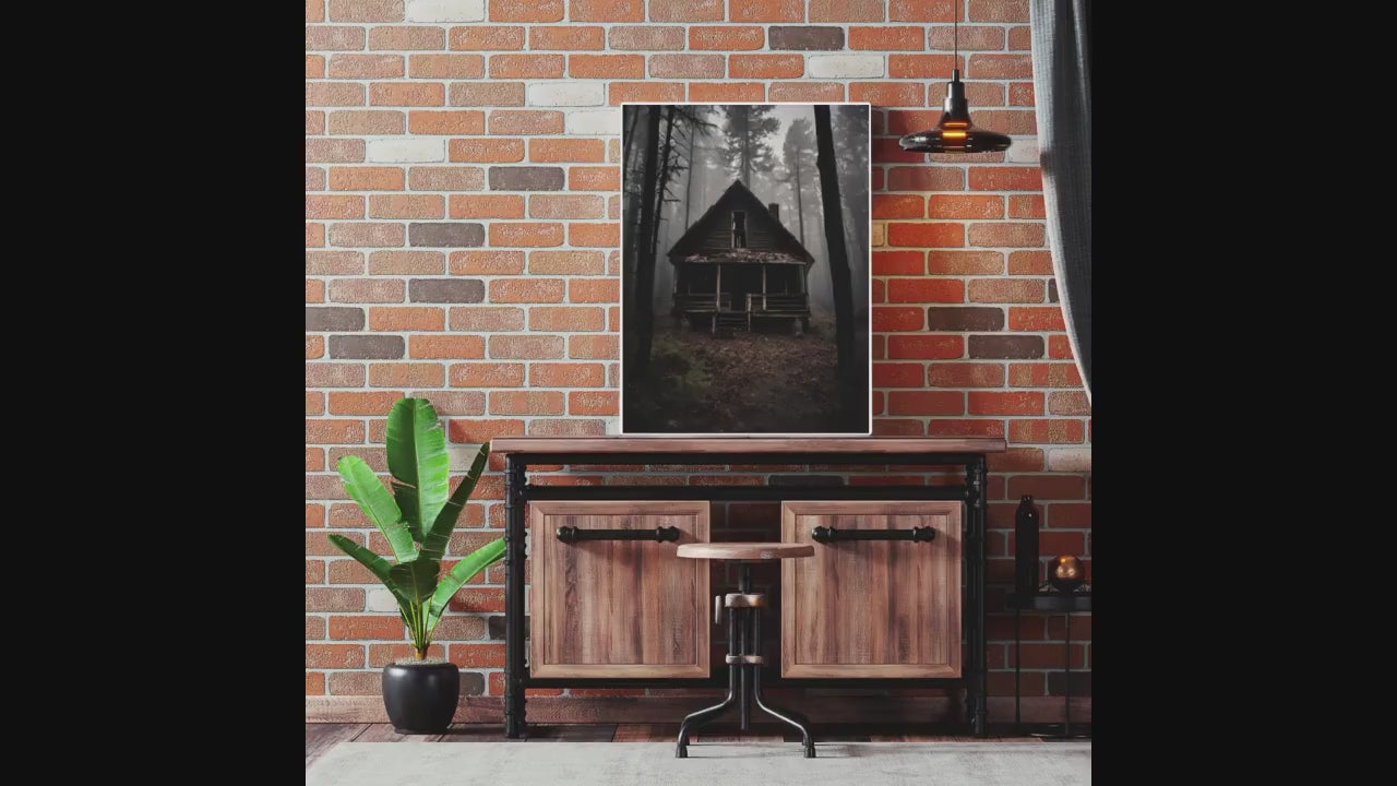 Affiche Imprimée A3 Qualité Premium - Horreur & Maison Hantée, Art Mural Halloween, Illustration, Poster Automne, Décoration Murale Maison