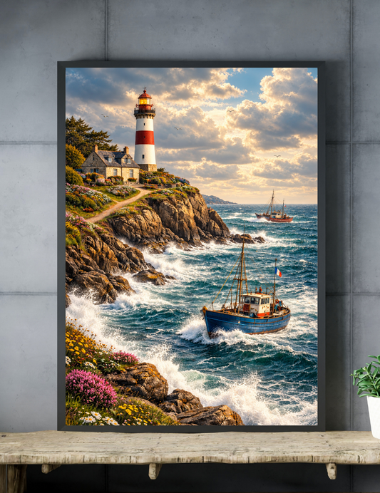 Affiche imprimée "Édition Premium" - Paysage Côtier
